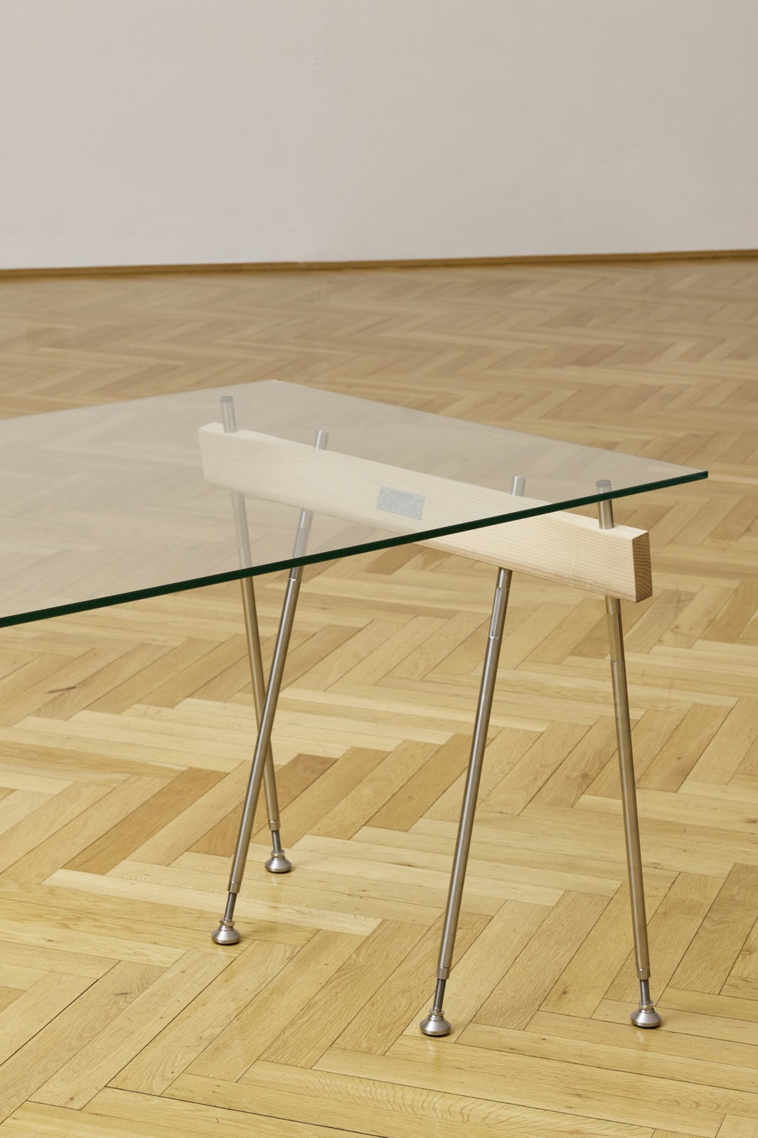 Ateliertisch AB-DF — Glasplatte auf Parkett