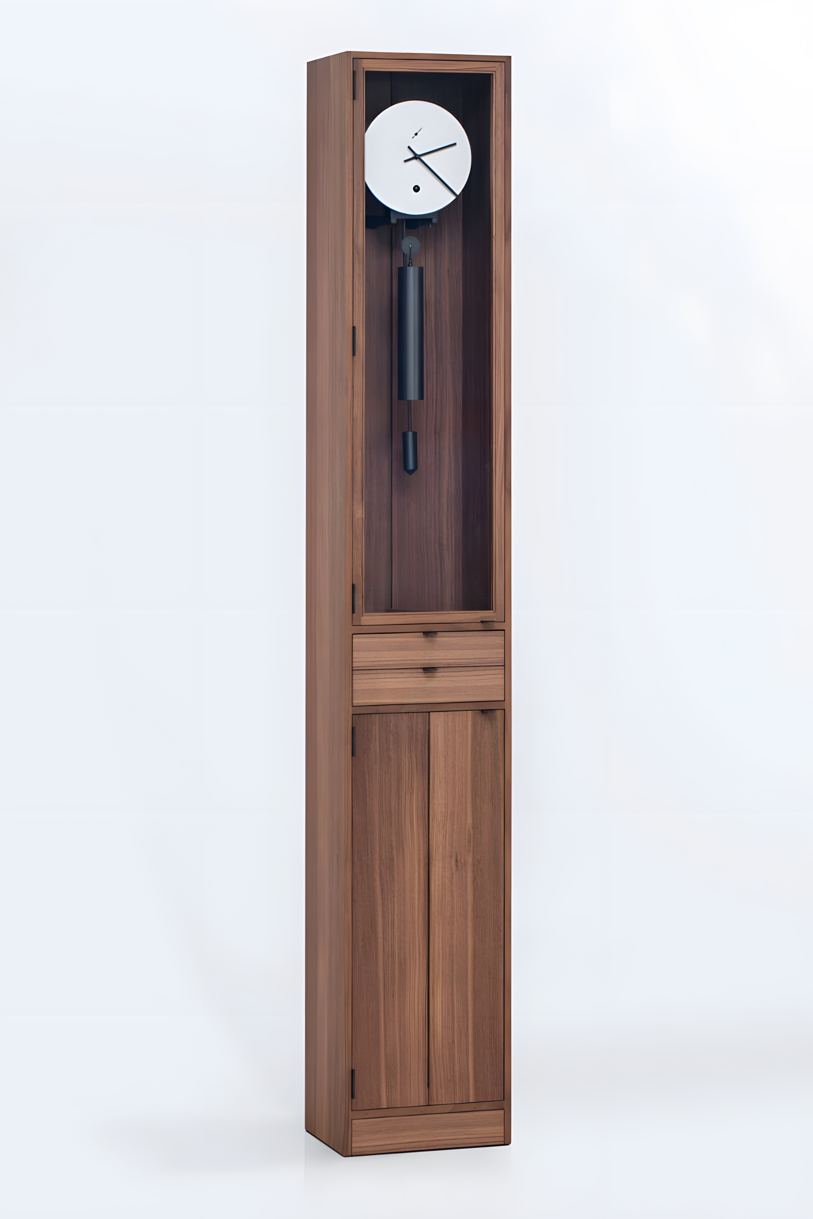 Zeitmesser — Standuhr aus Walnussholz