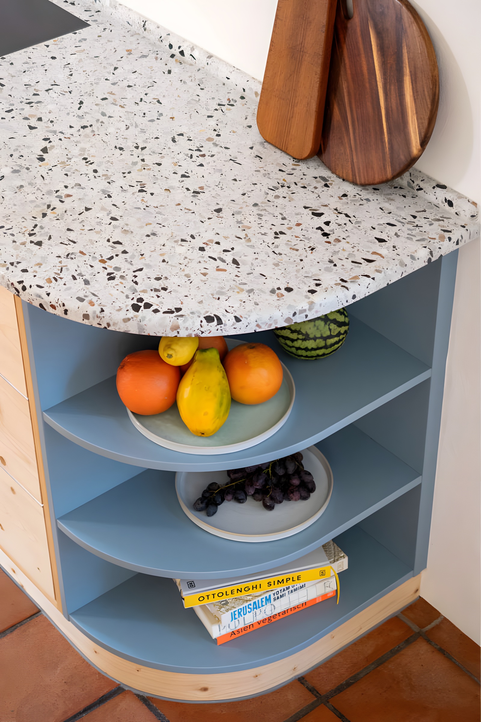 Küche Terrazzo aus Fichte und Terrazzo
